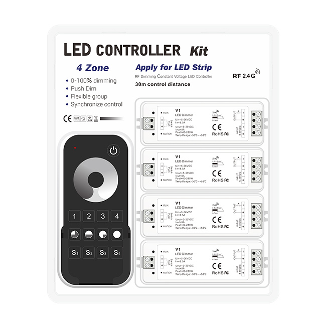8A*1CH RF Brightness LED Controller Set RT6 + 4*V1